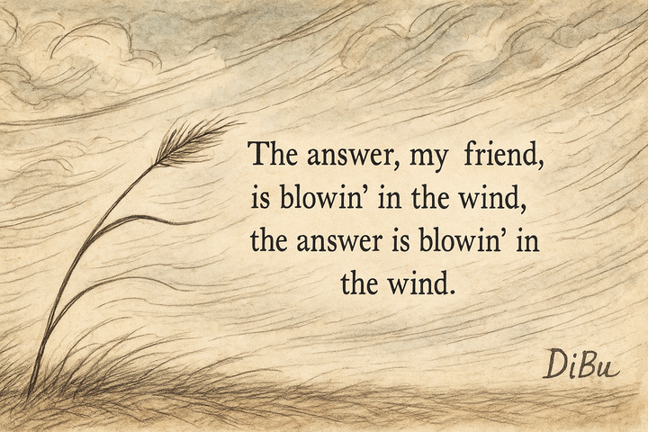 Un fétu de paille jeté dans le vent